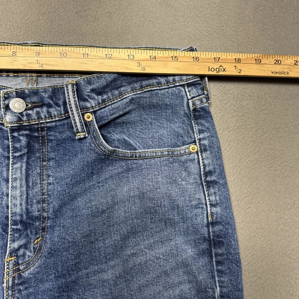 Levis 514 Jeans Mens 33x34 (32x33) Slim Straight Faded Distressed Workwear Denim